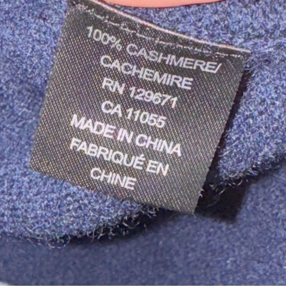 360cashmere Navy Blue Cecilia Crew Neck Cashmere Sweater Oversize Small Raglan - Picture 13 of 16